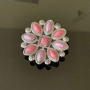 Pink and Lavender Floral Phone Grip Western Ladies Adjustable Holder Brand New